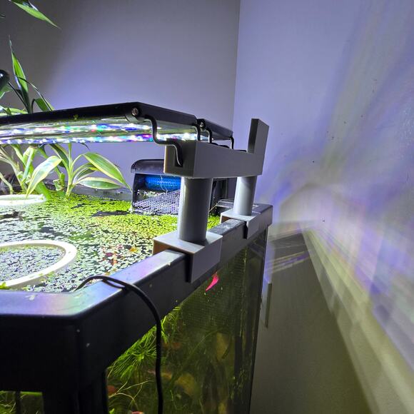 Aquarium Light Risers Extended Dual Tab Hydroponic Aqua-Scape Rimmed Fish Tanks - Picture 3 of 15